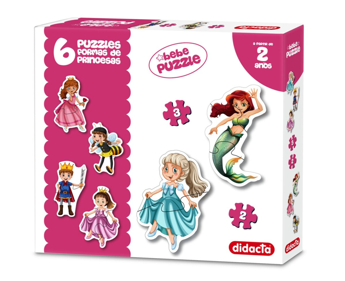 PUZZLE FORMAS PRINCESAS X 6