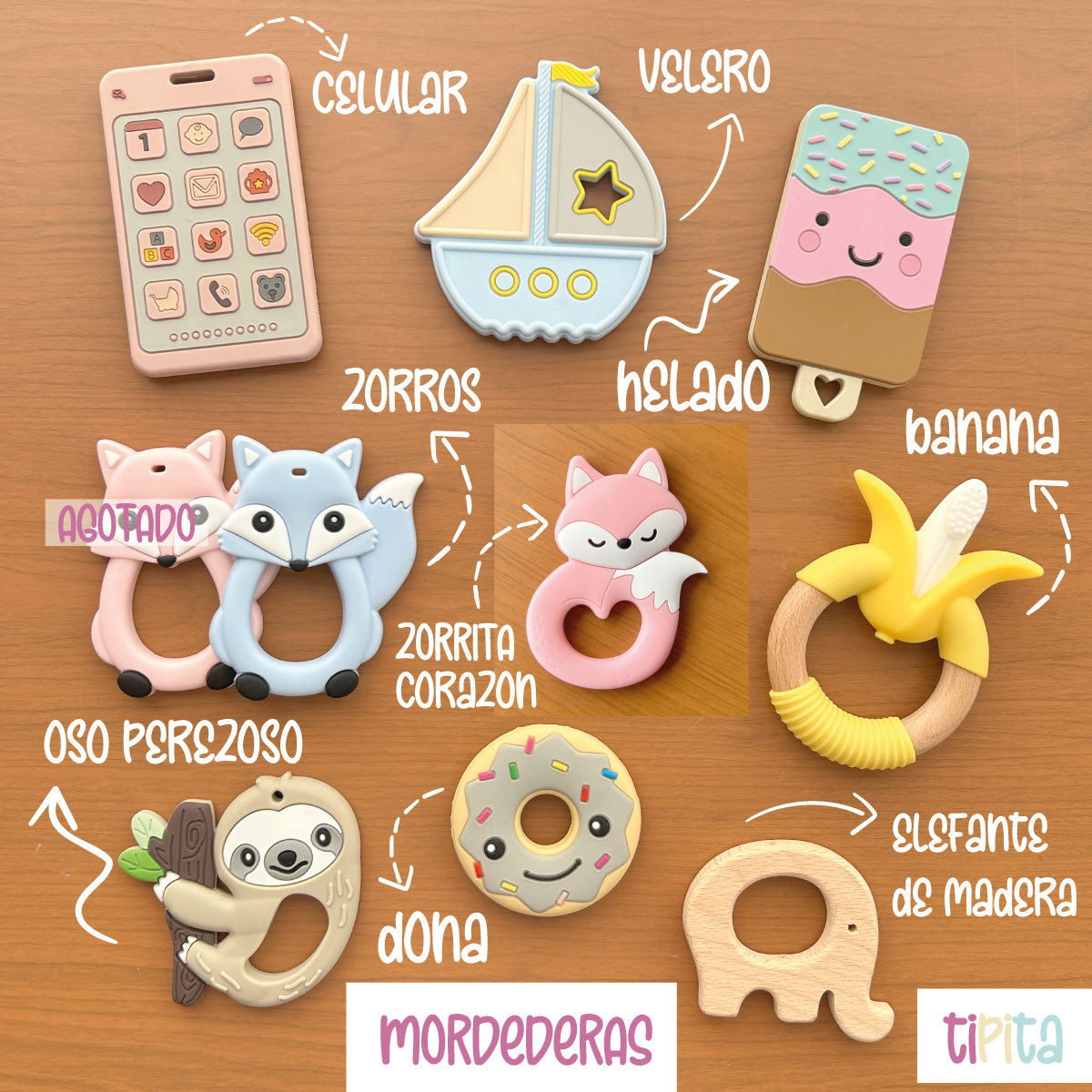 Sujetador con mordedera