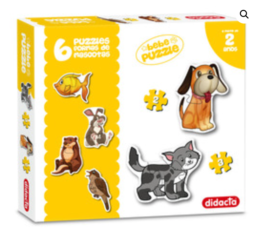 PUZZLE FORMAS MASCOTAS X 6