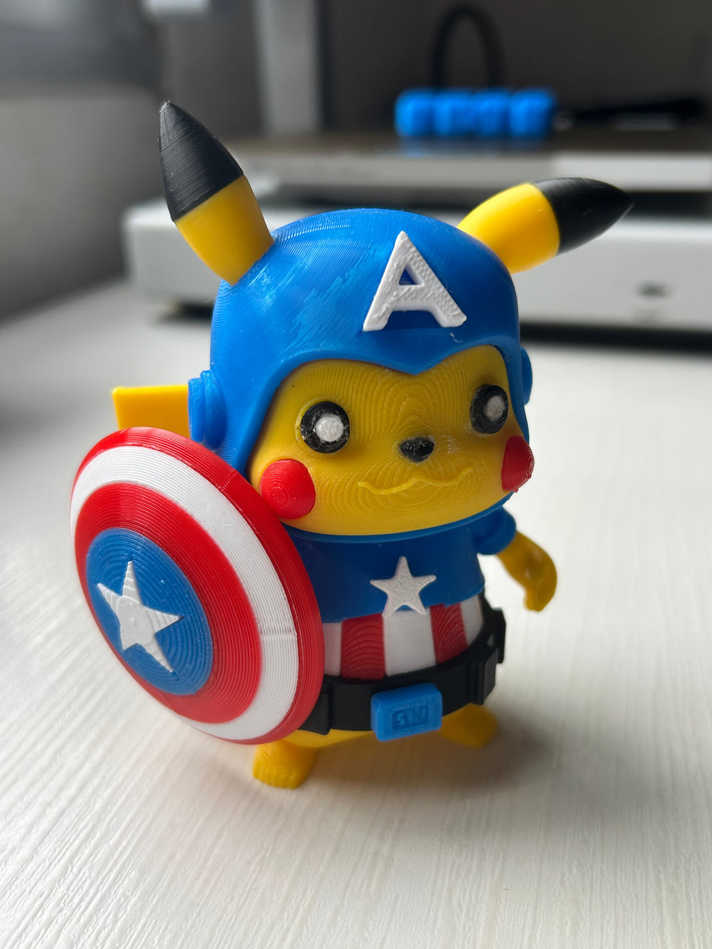 Pikachu Capitán América | Colección Pikachu 3D
