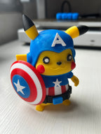 Pikachu Capitán América | Colección Pikachu 3D