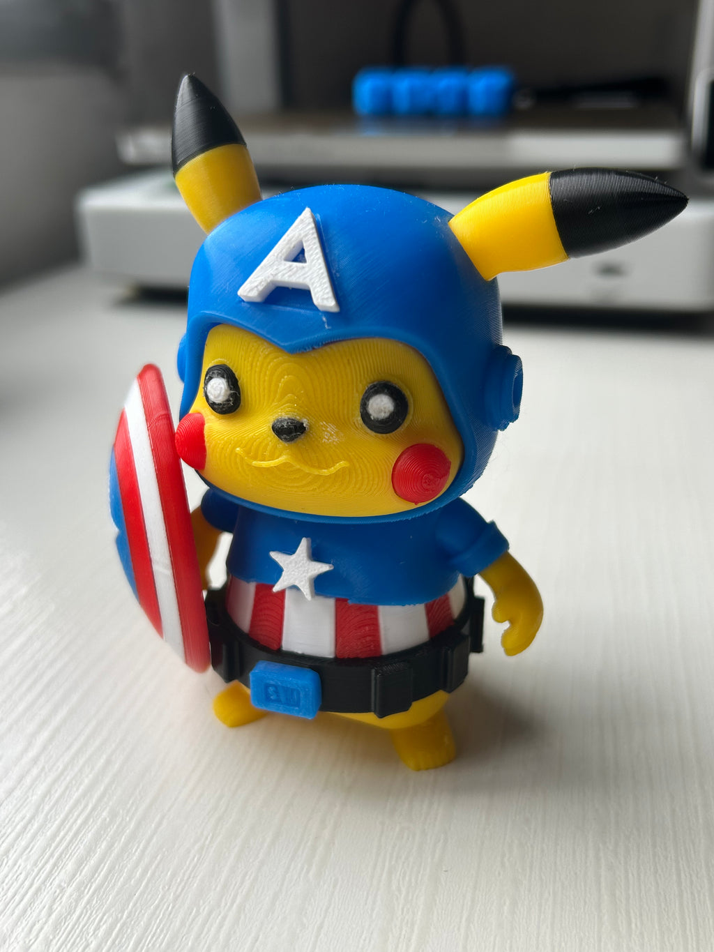 Pikachu Capitán América | Colección Pikachu 3D