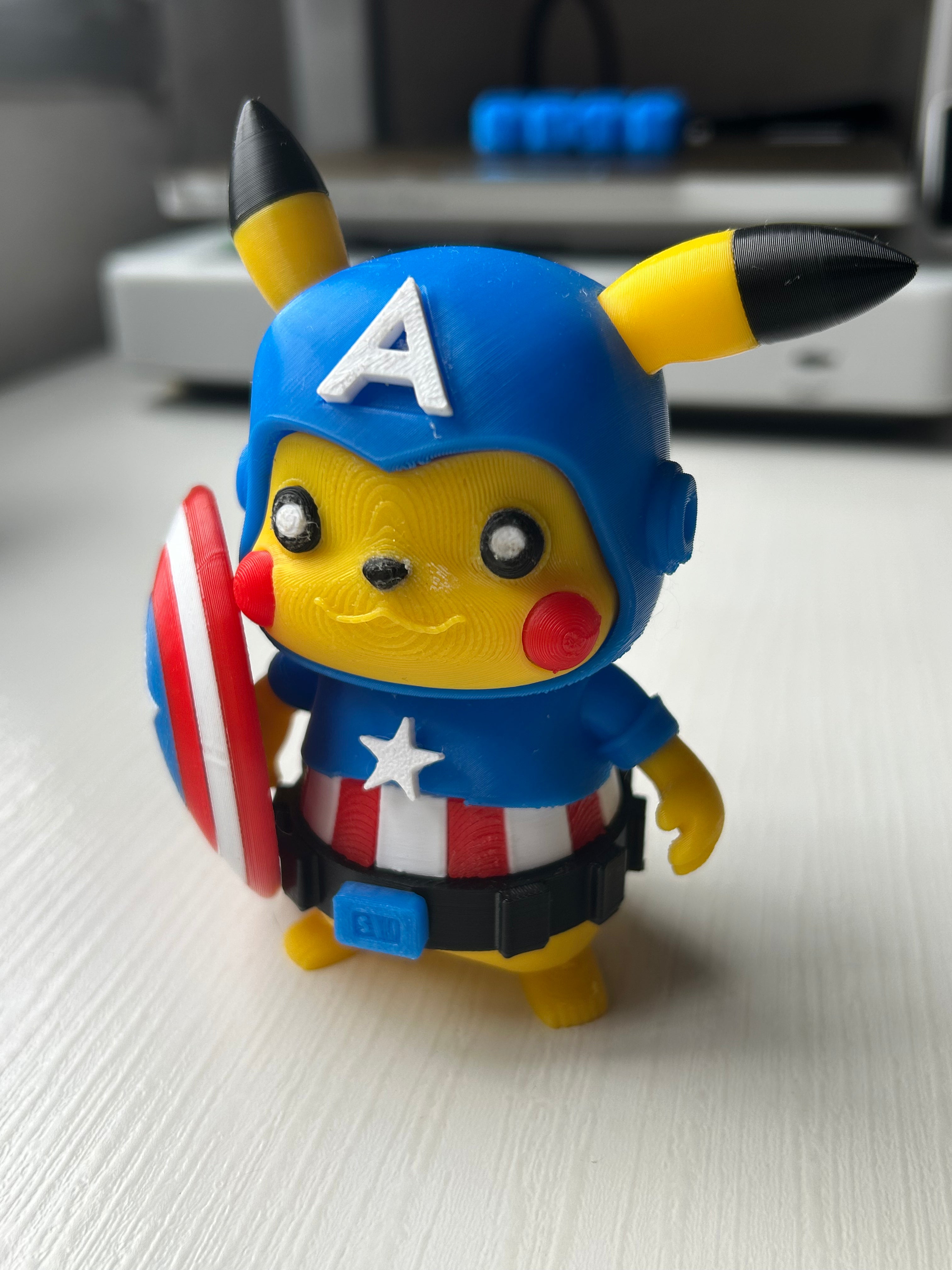 Pikachu Capitán América | Colección Pikachu 3D