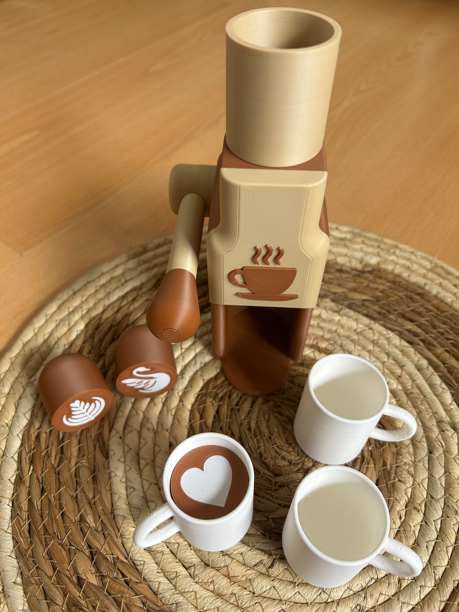 Cafetera de juguete con accesorios