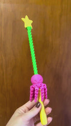 Demostración de la varita con pulpo articulado y estrella