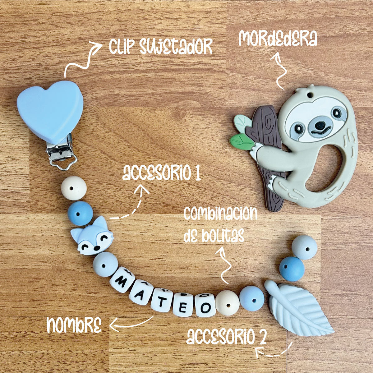 Sujetador con mordedera