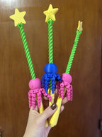 Varita con pulpo articulado y estrella